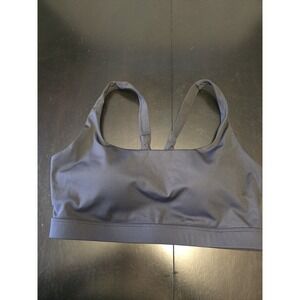 Running Girl Black Strappy Sports Bra Size M Medium Padded Yoga Gym Workout
